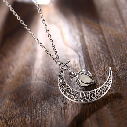 Glow At Night Moon Necklace