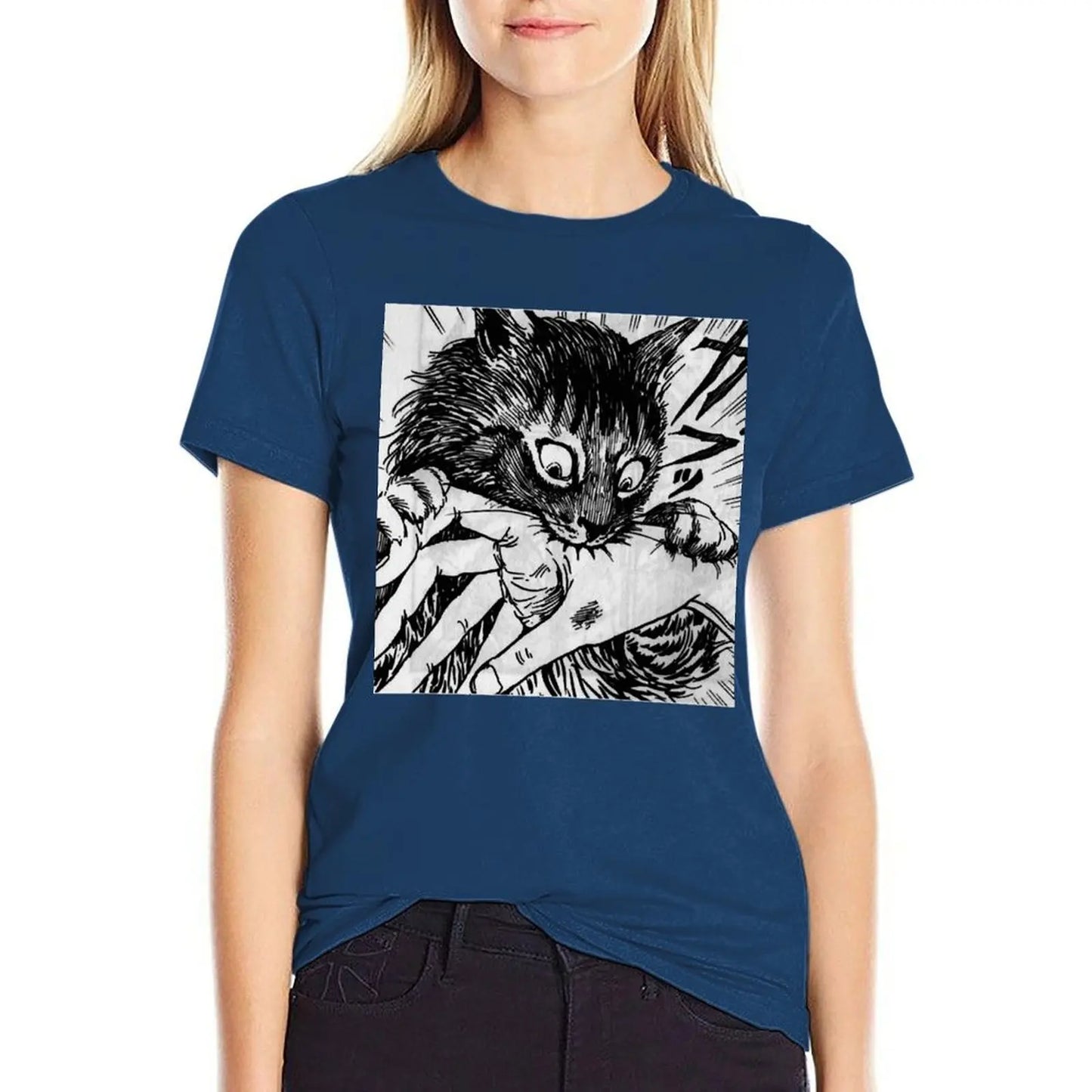 Blue Cat Bite Hand Classic T-Shirt