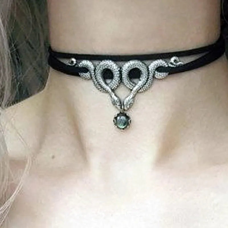 Natural Labradorite Snake Choker