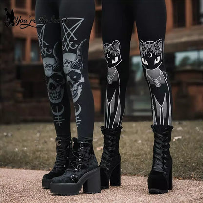 Gothic Leggings with Print