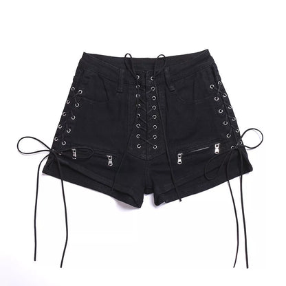 Lace Up High Wasted Shorts