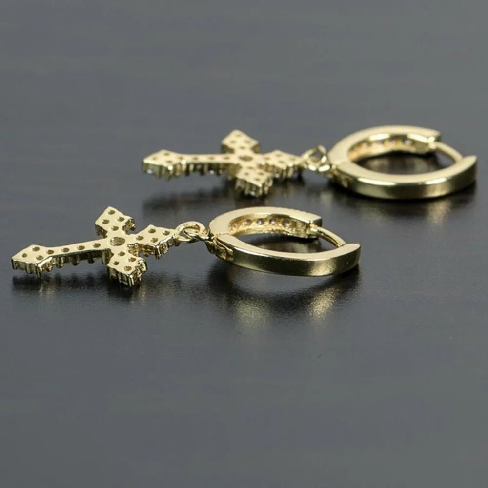 Cross-shape Dangle Earrings