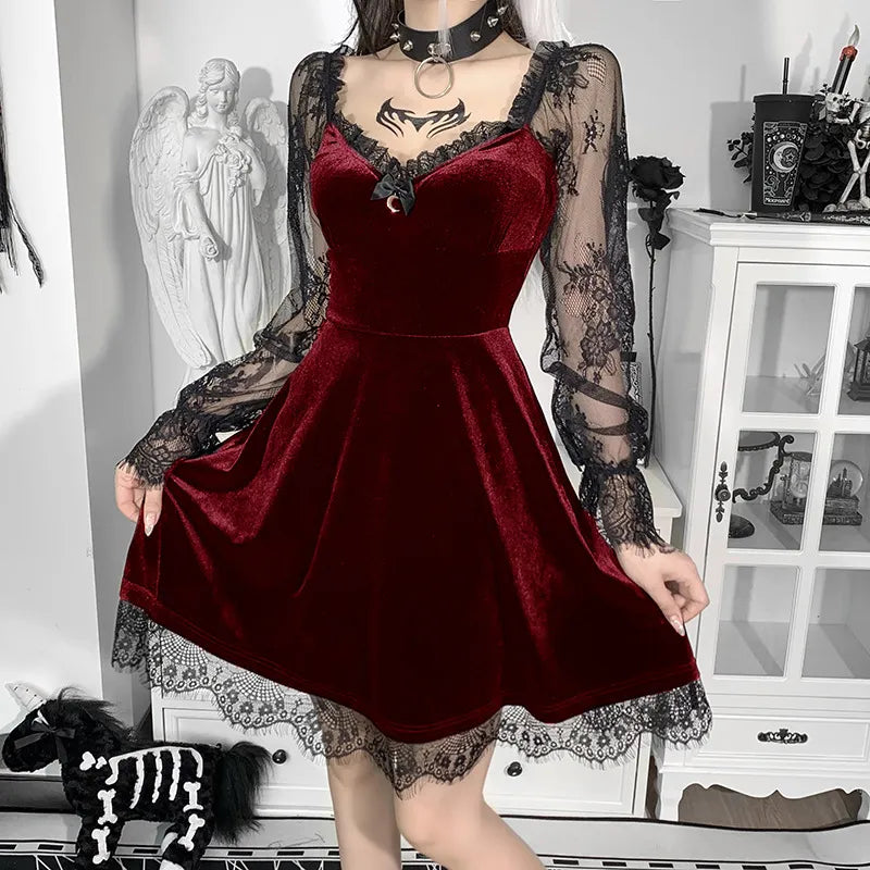 Gothic Vintage Lace Dress