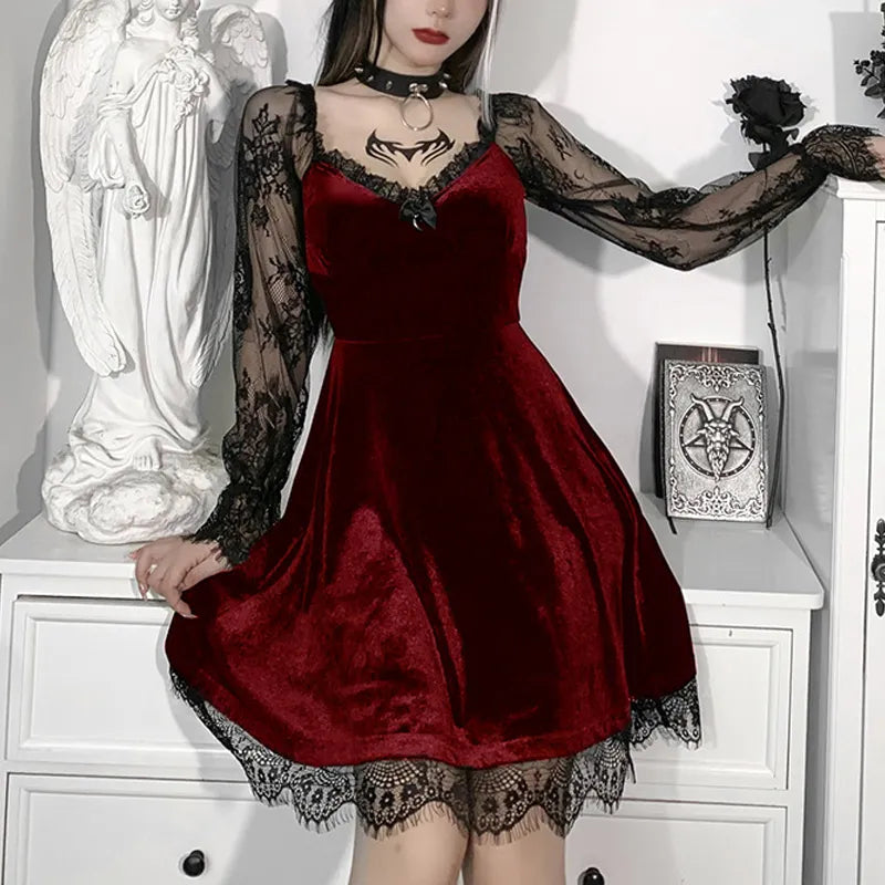 Gothic Vintage Lace Dress