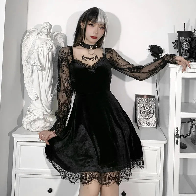 Gothic Vintage Lace Dress