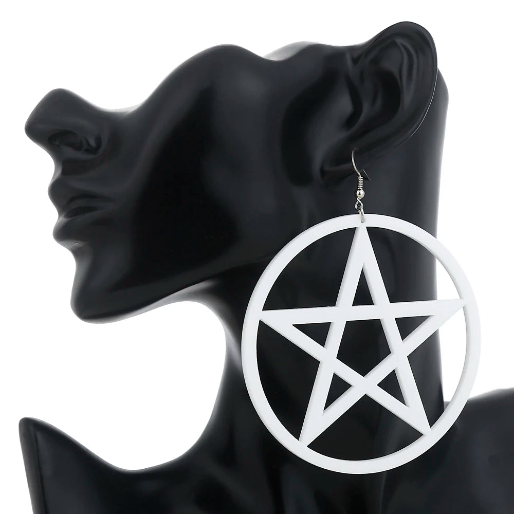 Oversized Pentagram Acrylic Earrings