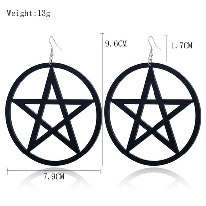 Oversized Pentagram Acrylic Earrings