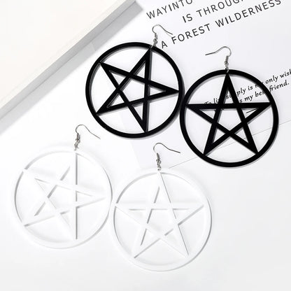 Oversized Pentagram Acrylic Earrings