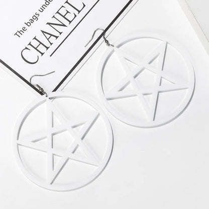 Oversized Pentagram Acrylic Earrings