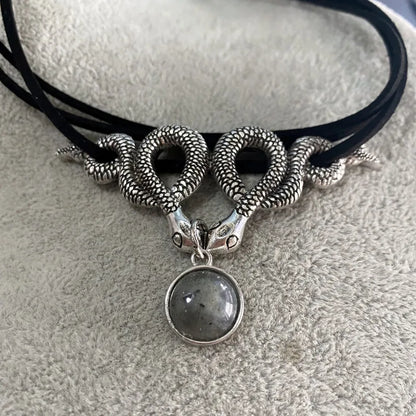 Natural Labradorite Snake Choker