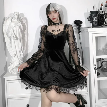 Gothic Vintage Lace Dress