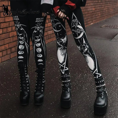 Gothic Leggings with Print