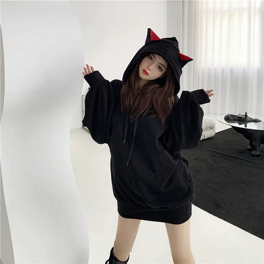 Black Cat Ears Hoodie