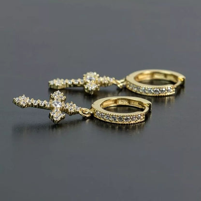 Cross-shape Dangle Earrings