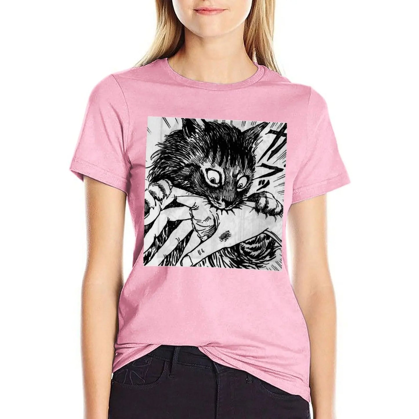  Pink Cat Bite Hand Classic T-Shirt