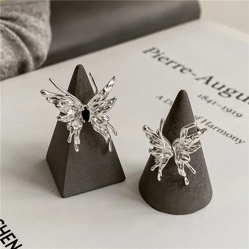 Metal Butterfly Adjustable Ring