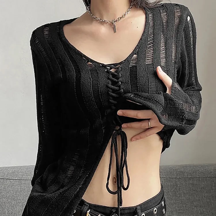 Black Bandage Blouse