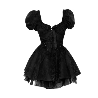 Gothic Black Mini Dress