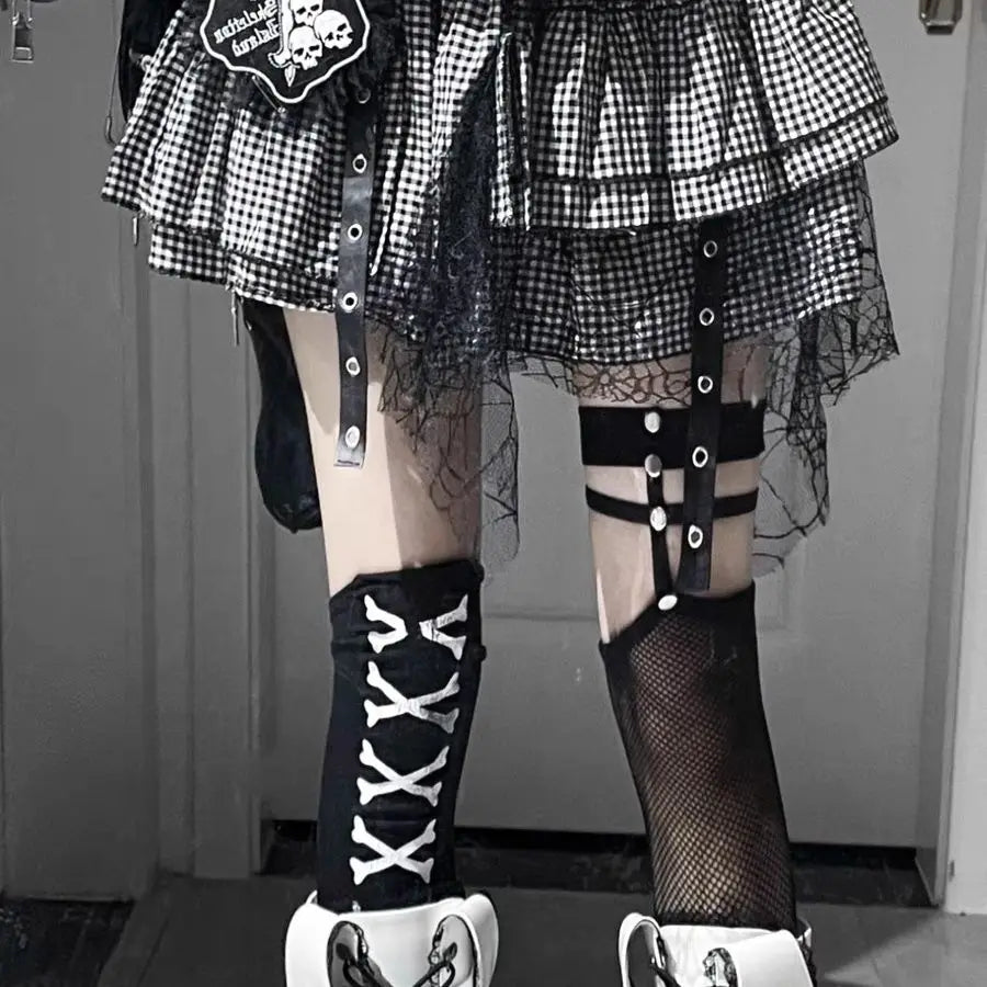 Punk A-line Mini Skirt