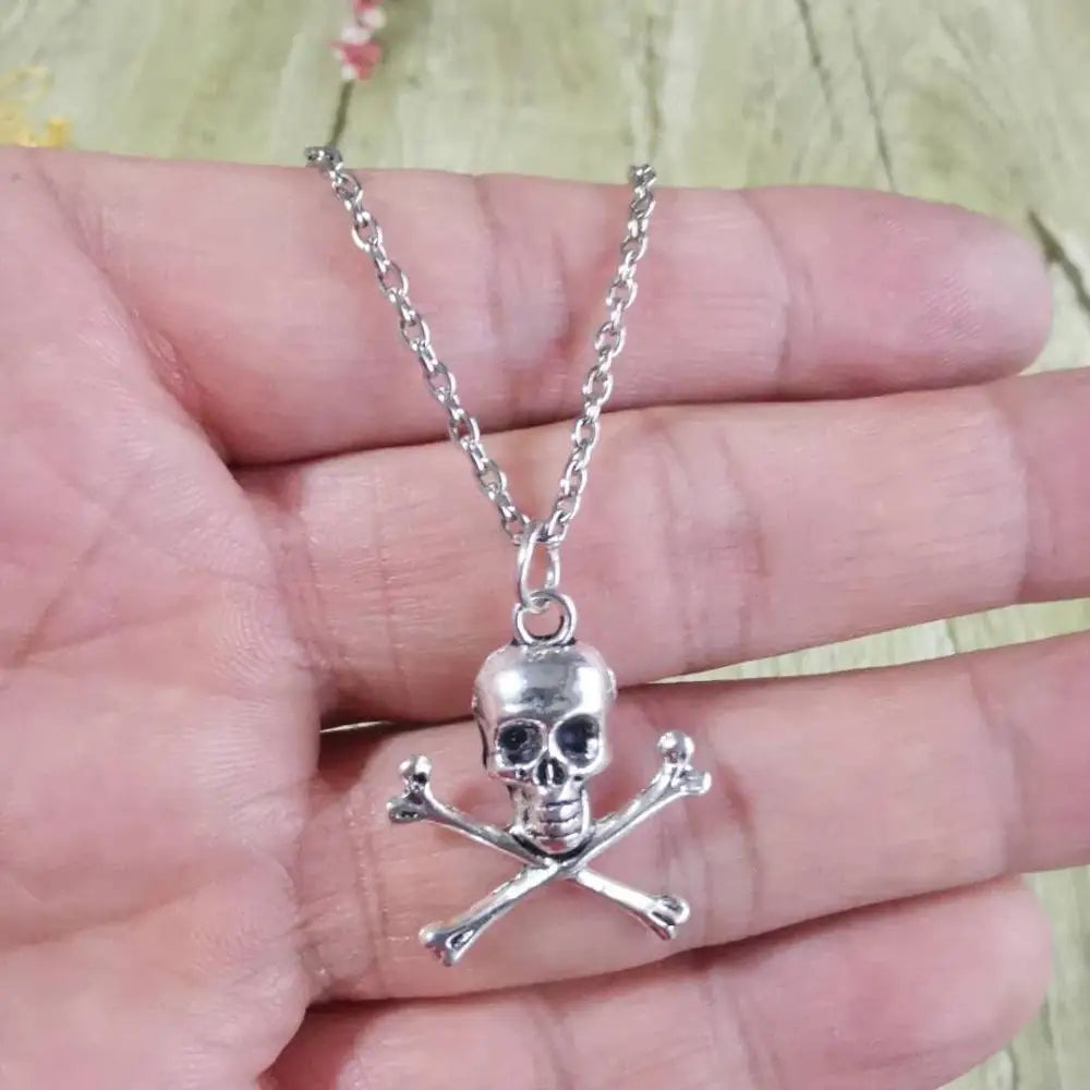 Silver Skull Pendant Chain