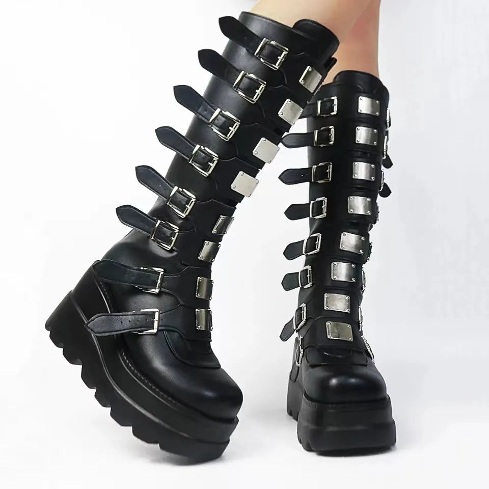 Platform Knee High Boots