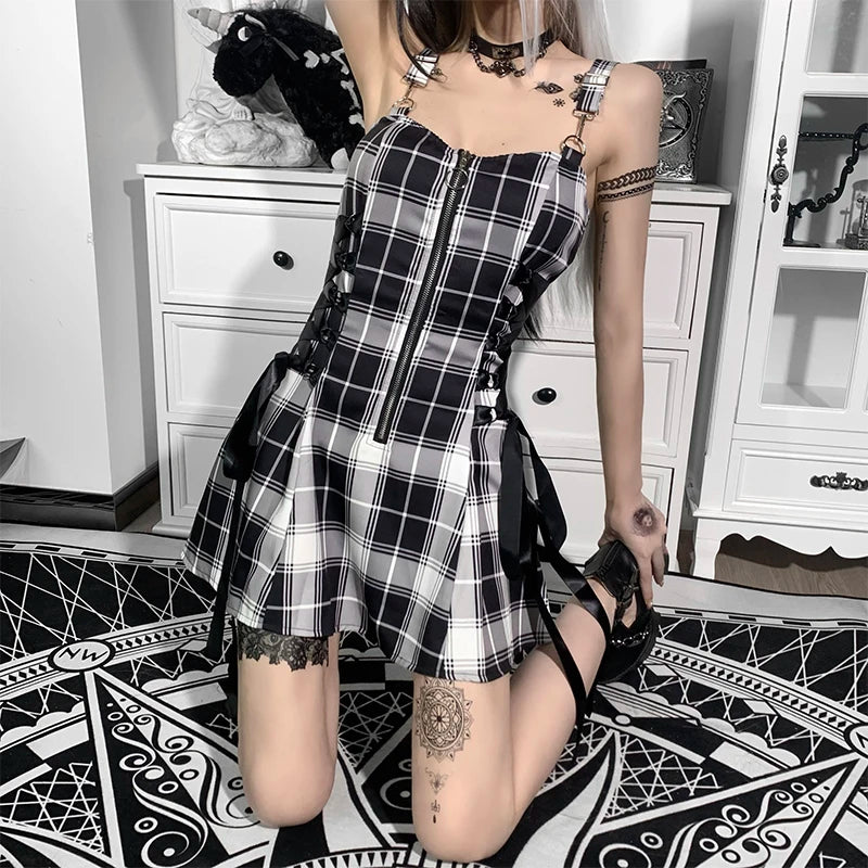 Gothic Plaid Dress