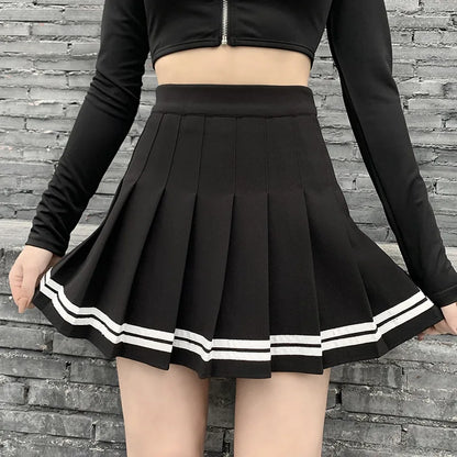 Black High Waist Mini Skirts