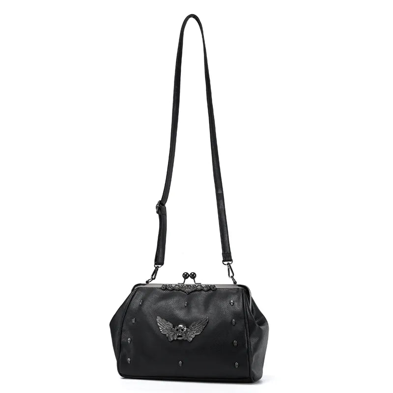 Black Skull Tote/Crossbody Bag