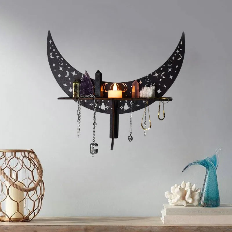 Wall Mounted Moon Shelf