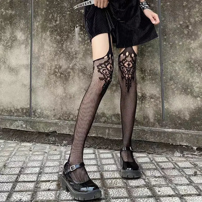 Sexy Fishnet Stockings with Garters Hosiery