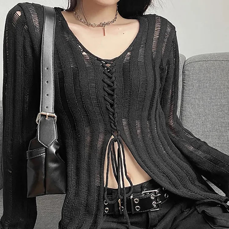 Black Bandage Blouse