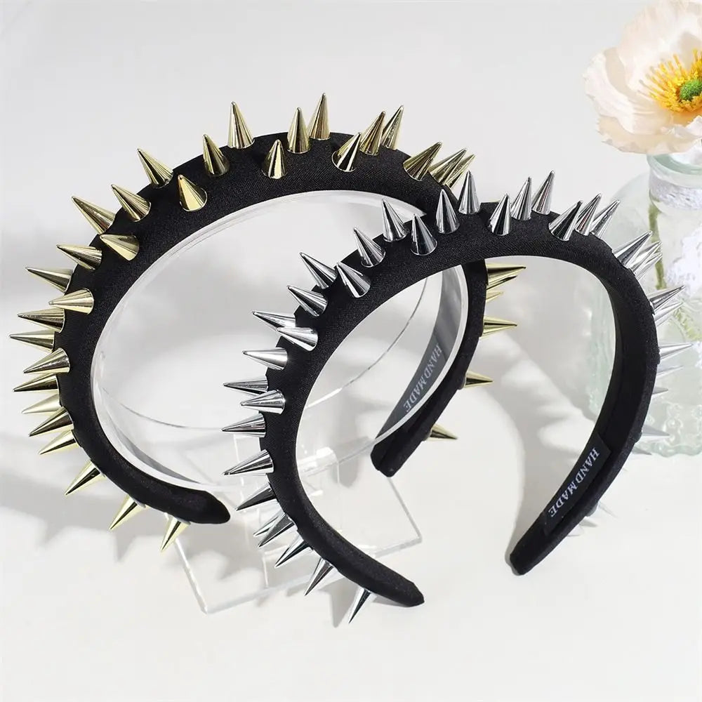 1pcs Black Goth Spike Headband