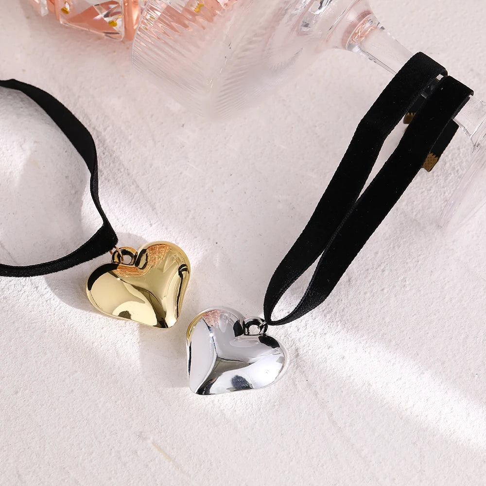 Big Heart Pendant Choker