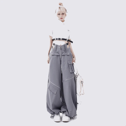 Wide Leg Zipper Pants