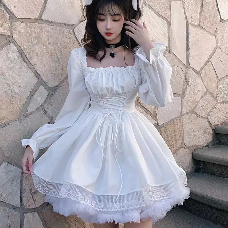 Lolita Puff Sleeve Goth Dresses