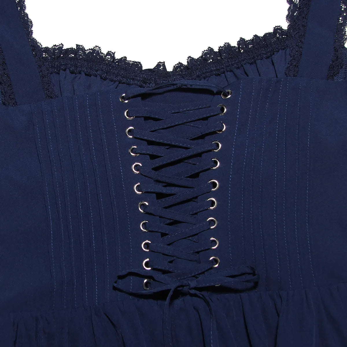 Lace Up Cinched Victorian Mini Dresses