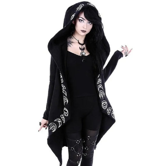 Black Goth Moon Cardigan