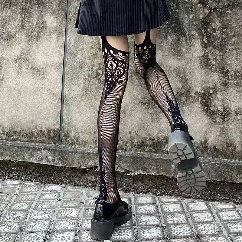 Sexy Fishnet Stockings with Garters Hosiery