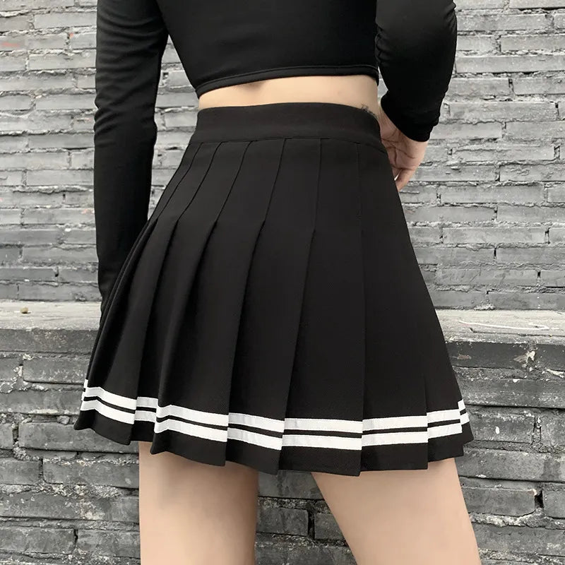 Black High Waist Mini Skirts