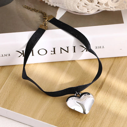 Big Heart Pendant Choker