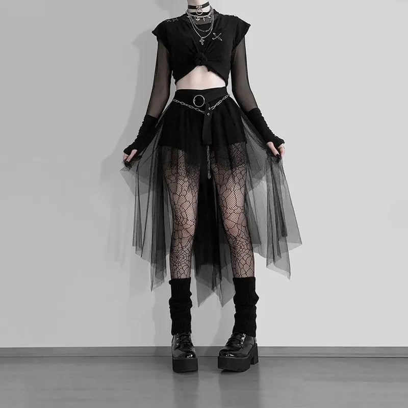 Gothic Mesh Tulle Skirt