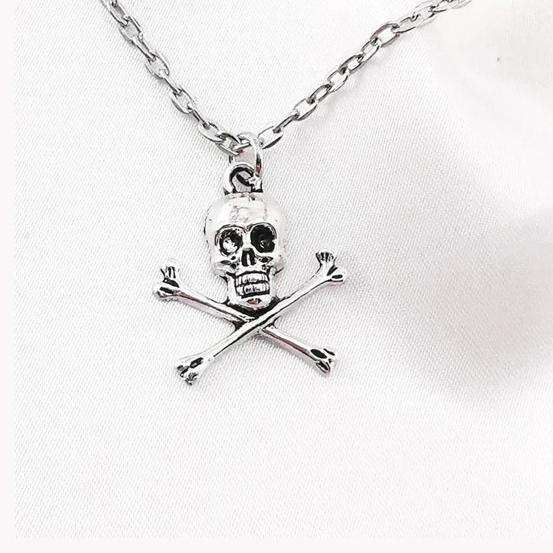 Silver Skull Pendant Chain