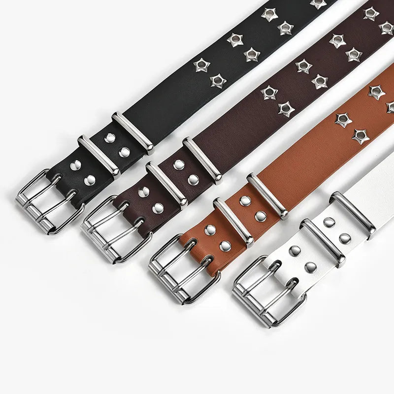 Star Double Pin Buckle Belt