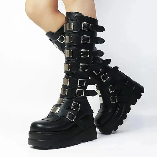 Platform Knee High Boots