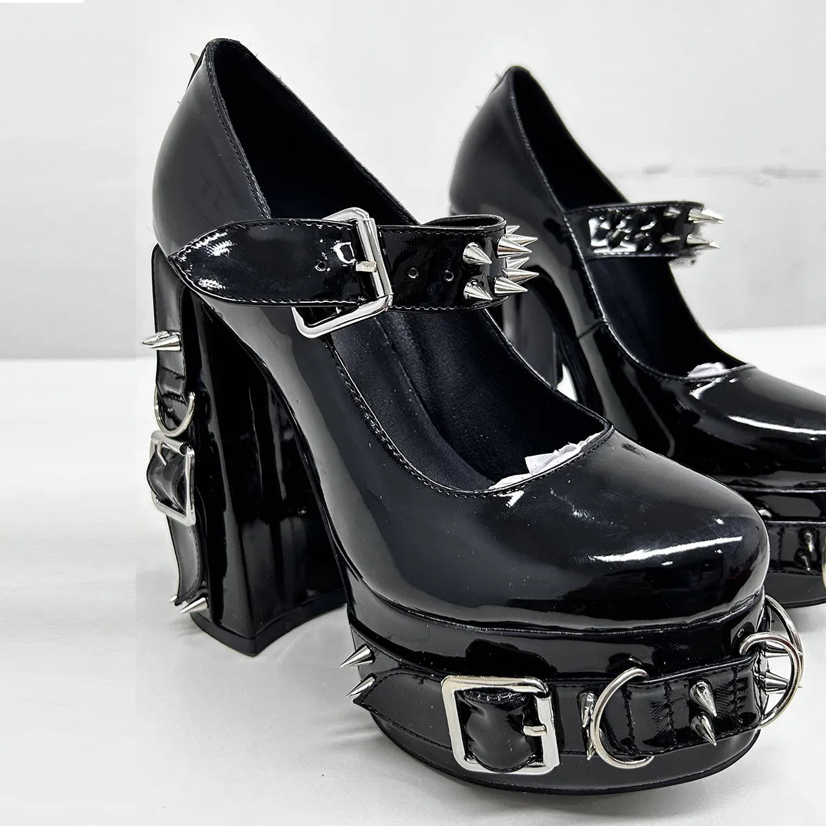 Gothic Buckle High Heels