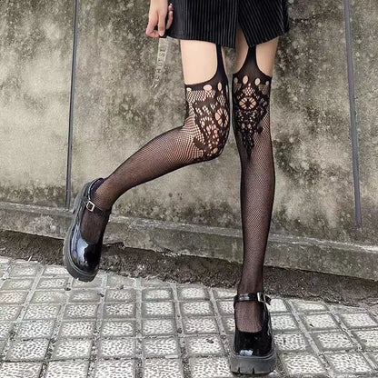 Sexy Fishnet Stockings with Garters Hosiery