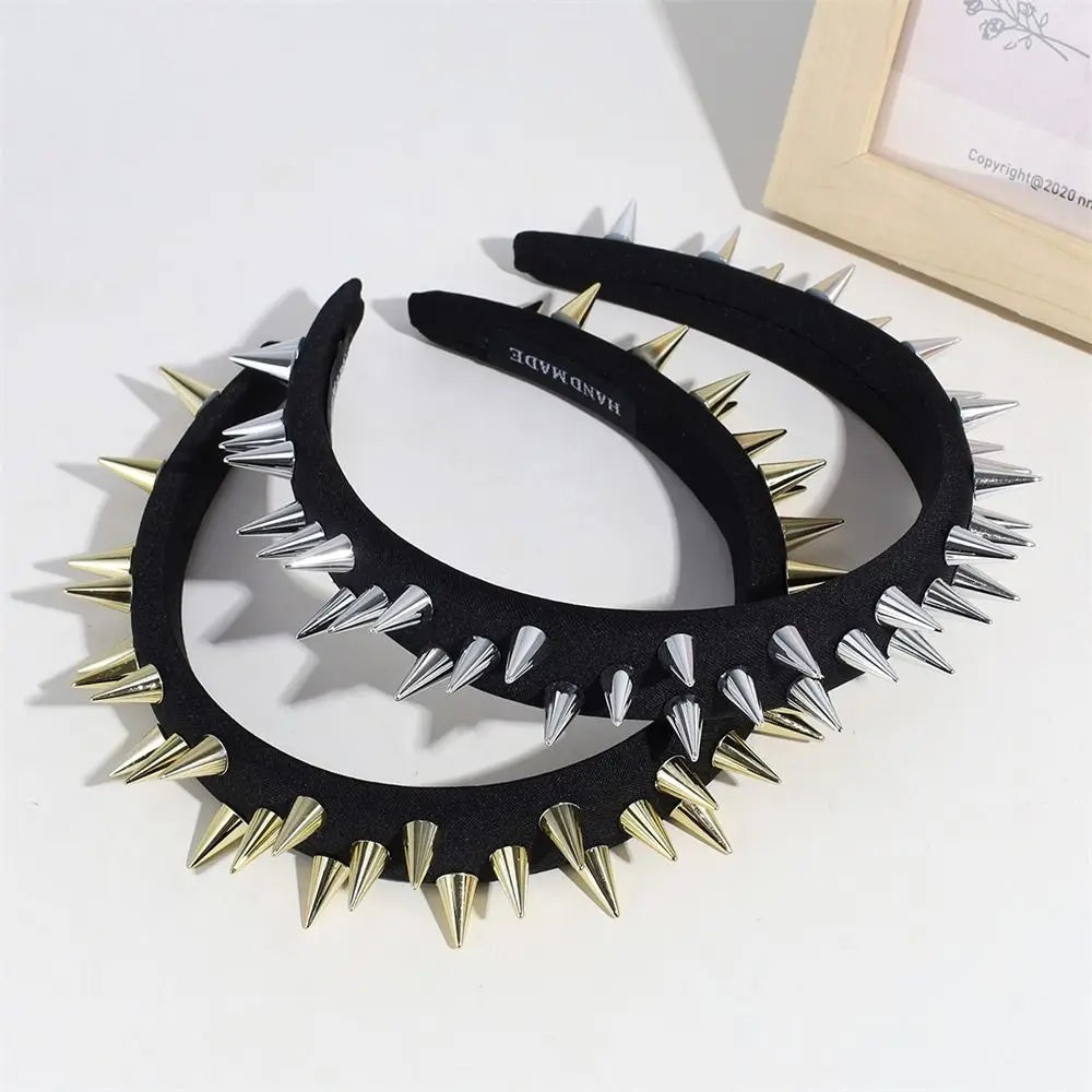 1pcs Black Goth Spike Headband