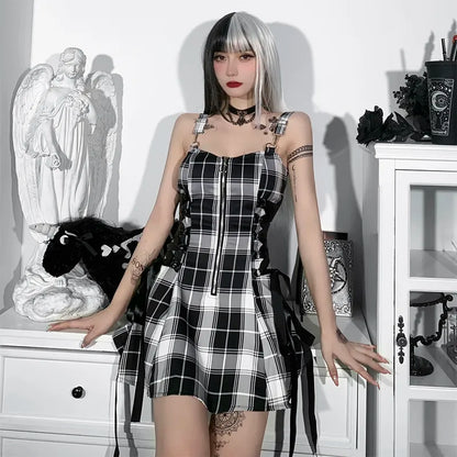 Gothic Plaid Dress