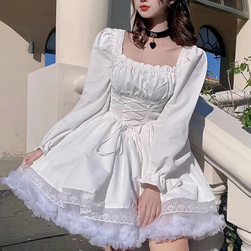 Lolita Puff Sleeve Goth Dresses