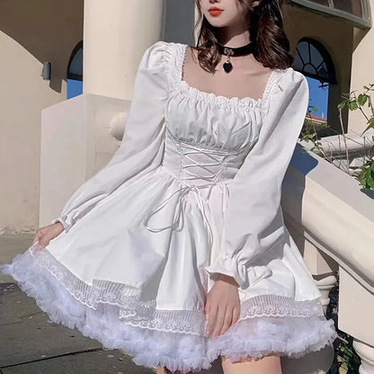 Lolita Puff Sleeve Goth Dresses